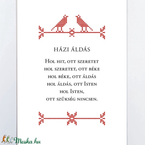 Házi áldás - Madár motívumos falikép, nyomat 13x18 cm - otthon & lakás - dekoráció - kép & falikép - Meska.hu Házi áldás - Madár motívumos falikép, nyomat 13x18 cm - otthon & lakás - dekoráció - kép & falikép - Meska.hu