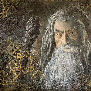 Gandalf the Grey, Művészet, Festmény, Akril, Festészet, MESKA