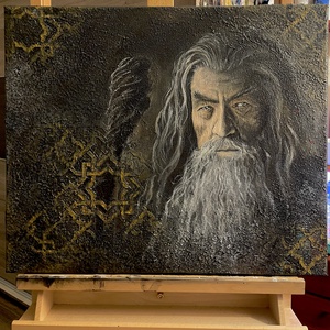 Gandalf the Grey - művészet - festmény - akril - Meska.hu