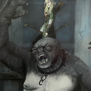 Cave troll - művészet - festmény - akril - Meska.hu