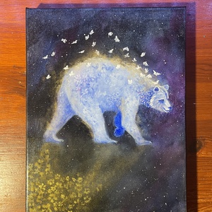 Spirit bear - művészet - festmény - akril - Meska.hu