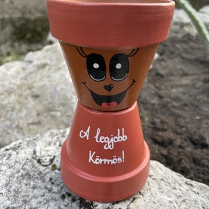 Cserépfigura - A legjobb körmös!, Otthon & Életmód, Dekoráció, Virágdísz és tartó, Cserép & Kaspó, Festett tárgyak, MESKA