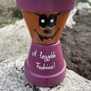 Cserépfigura - A legjobb Fodrász!, Otthon & Életmód, Dekoráció, Virágdísz és tartó, Cserép & Kaspó, Festett tárgyak, MESKA