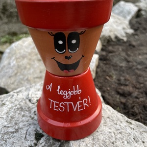 Cserépfigura - A legjobb Testvér, Otthon & Életmód, Dekoráció, Virágdísz és tartó, Cserép & Kaspó, Festett tárgyak, MESKA