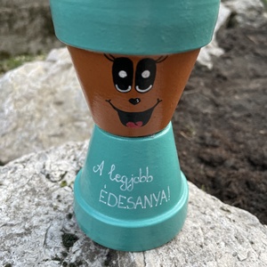 Cserépfigura - A legjobb Édesanya!, Otthon & Életmód, Dekoráció, Virágdísz és tartó, Cserép & Kaspó, Festett tárgyak, MESKA