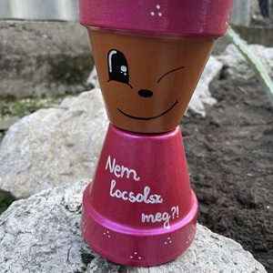 Vicces cserépfigura - Nem locsolsz meg?! - Meska.hu