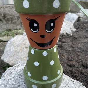 Pöttyös cserépfigura  - Meska.hu