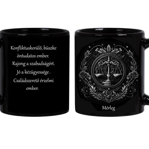 Horoszkópos bögre-mérleg, Otthon & Életmód, Konyhafelszerelés, tálalás, Tálalás, Bögre & Csésze, Festett tárgyak, MESKA