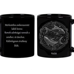 Horoszkópos bögre-halak, Otthon & Életmód, Konyhafelszerelés, tálalás, Tálalás, Bögre & Csésze, Festett tárgyak, MESKA