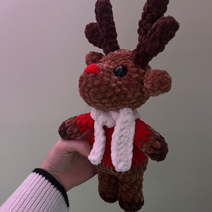 Rudolf, a piros orrú szarvas - játék & sport - plüssállat & játékfigura - más figura - Meska.hu