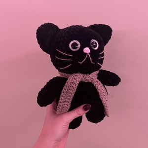 Fekete cicus - játék & sport - plüssállat & játékfigura - cica - Meska.hu