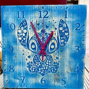 Fali óra Stitch - otthon & életmód - dekoráció - fali és függő dekoráció - falióra & óra - Meska.hu