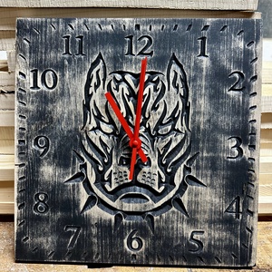 Fali óra kutyafej - Meska.hu