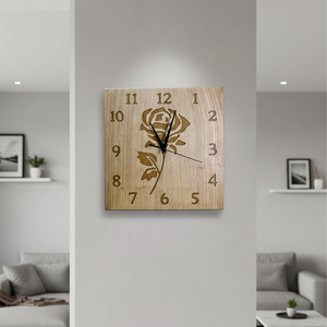 Fali óra rózsa mintás - otthon & életmód - dekoráció - fali és függő dekoráció - falióra & óra - Meska.hu