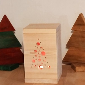 Karácsonyi lámpás, Karácsony, Karácsonyi lakásdekoráció, Karácsonyi illatgyertya, mécses, Famegmunkálás, MESKA