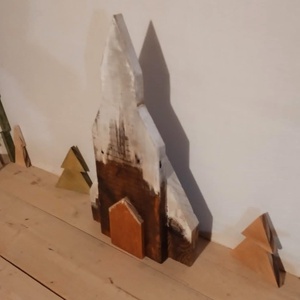 Dekor templom - karácsony - karácsonyi lakásdekoráció - karácsonyi falu, házikó - Meska.hu