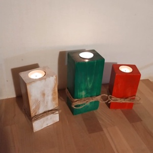 Mécsestartó szett, Otthon & Életmód, Gyertya, illat, aroma, Mécses és mécsestartó, Famegmunkálás, MESKA