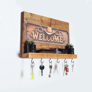 Fali polcos kulcstartó - otthon & életmód - dekoráció - fali és függő dekoráció - fali kulcstartó - Meska.hu