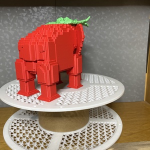 Strawberry Elephant - játék & sport - plüssállat & játékfigura - elefánt - Meska.hu