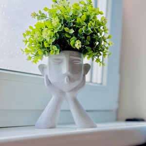 Minimalista arcú kaspó szobanövényekhez, Otthon & Életmód, Dekoráció, Virágdísz és tartó, Cserép & Kaspó, , MESKA