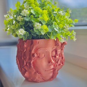 Női arc ültető kaspó - otthon & életmód - dekoráció - virágdísz és tartó - cserép & kaspó - Meska.hu