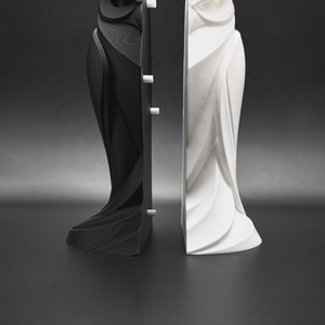 Modern fekete�fehér minimalista bagoly dísz� két részes, illesztett design  - otthon & életmód - dekoráció - asztal és polc dekoráció - asztaldísz - Meska.hu