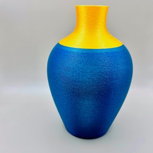 Kétszínű modern váza � kék sárga design dekor, minimalista lakásdekoráció - otthon & életmód - virágdekoráció - virágtartó - váza - Meska.hu