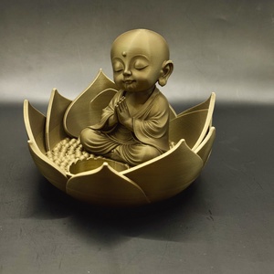 Zen Buddha  füstölőtartó LED mécses hellyel � meditációs dekor - otthon & életmód - gyertya, illat, aroma - mécses és mécsestartó - Meska.hu