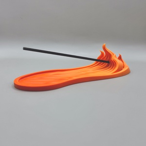 Láng formájú füstölőtartó � átmenetes vörös színű modern zen dekoráció - otthon & életmód - dekoráció - spiritualitás - füstölő és füstölőtartó - Meska.hu