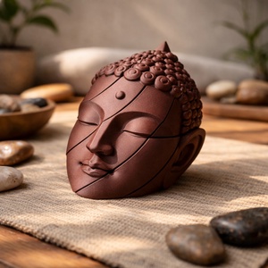 Csavarható Buddha fej � nyugtató fidget szobor, wood PLA (rosewood hatás) - otthon & életmód - dekoráció - dekoratív figurák és szobrok - Meska.hu