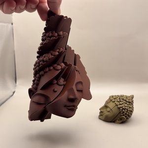Csavarható Buddha fej � nyugtató fidget szobor, wood PLA (rosewood hatás) - otthon & életmód - dekoráció - dekoratív figurák és szobrok - Meska.hu