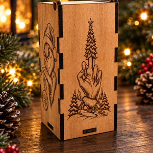 Merry Grinchmas! � Vicces karácsonyi gravírozott fadoboz, Grincs ajándékkal :) - karácsony - karácsonyi lakásdekoráció - karácsonyi lakásdíszek - Meska.hu