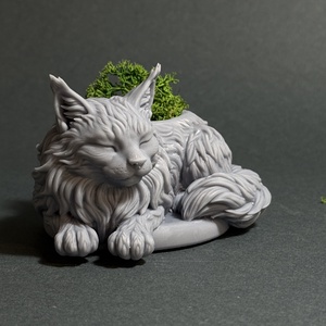 Maine Coon cica kaspó - otthon & életmód - virágdekoráció - virágtartó - kaspó - Meska.hu