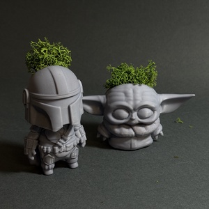 Star Wars Mandalorian és Yoda kaspó csomag (2db) - Meska.hu