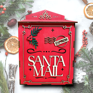 Karácsonyi Postaláda - Ünnepi Lézervágott Kézműves Dekoráció - karácsony - karácsonyi lakásdekoráció - karácsonyi lakásdíszek - Meska.hu