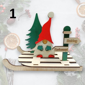 Karácsonyi Dekoráció, Szánkó (22x12x15 cm) - karácsony - karácsonyi lakásdekoráció - karácsonyi lakásdíszek - Meska.hu