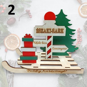 Karácsonyi Dekoráció, Szánkó (22x12x15 cm) - karácsony - karácsonyi lakásdekoráció - karácsonyi lakásdíszek - Meska.hu