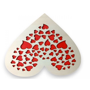 Lézervágott szív alakú ajándék doboz, 25x20x5cm - esküvő - emlék & ajándék - doboz - Meska.hu