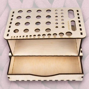 Univerzális horgolótű és eszköz tároló és mérce, 20x12x11cm - kellékek & szerszámok - szerszámok, eszközök - eszköz kötéshez, horgoláshoz - Meska.hu