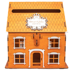 Esküvői pénzátadó házikó, nászajándék, pénzgyűjtő doboz, személyre szabható, Esküvő, Emlék & Ajándék, Nászajándék, Nászajándék gyűjtők, Famegmunkálás, MESKA