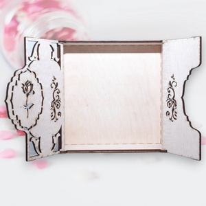 Lézervágott dobozka szalvétához, zsebkendőkhöz, bizsukhoz, 19x19x7cm - esküvő - emlék & ajándék - doboz - Meska.hu