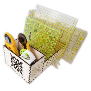 Univerzális vonalzótartó és körkés tároló, 28x15x10cm, BTK0040, natúr - otthon & életmód - lakástextil - varrókellék - Meska.hu