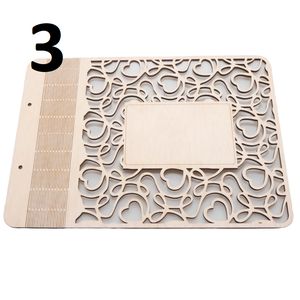 Esküvői vendégkönyv, választható lézervágott fa borítóval, 31x22cm - esküvő - emlék & ajándék - vendégkönyv - Meska.hu