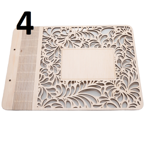 Esküvői vendégkönyv, választható lézervágott fa borítóval, 31x22cm - esküvő - emlék & ajándék - vendégkönyv - Meska.hu