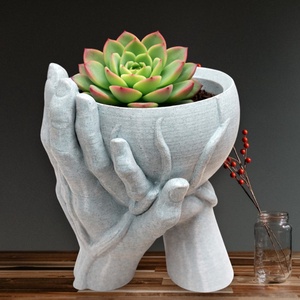 Egymásba Fonódó Kezek - kaspó, virágtartó, 3D nyomtatott, márvány utánzat, Otthon & Életmód, Virágdekoráció, Virágtartó, Kaspó, Mindenmás, MESKA