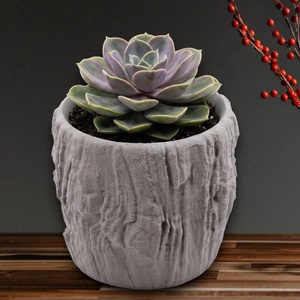 Szürke szikla kaspó - 3d nyomtatott virágtartó, kaspó, 13x13x11cm - Meska.hu