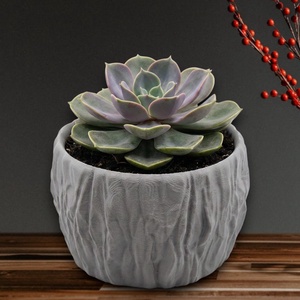 Szürke szikla kaspó - 3d nyomtatott virágtartó, kaspó, 12x12x7cm - Meska.hu