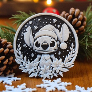 Karácsonyfadísz stitch - Meska.hu