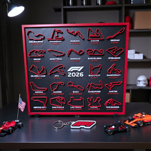 Forma 1  2026-os versenynaptár ajándék F1 kulcstartóval, Otthon & Életmód, Dekoráció, Asztal és polc dekoráció, Díszdoboz, Mindenmás, MESKA