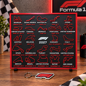 Forma 1  2027-es versenynaptár ajándék F1 kulcstartóval - Meska.hu